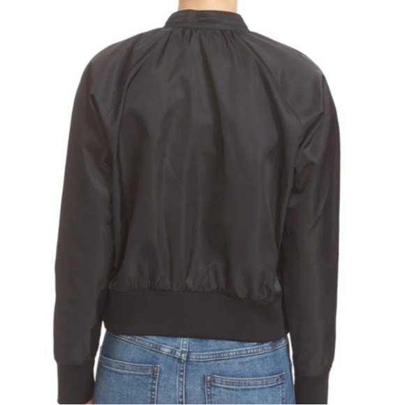 ❌SOLD❌ NWT [Free People] Midnight Black Full-Zip Bomber Jacket Women’s Sz Large - Picture 5 of 13